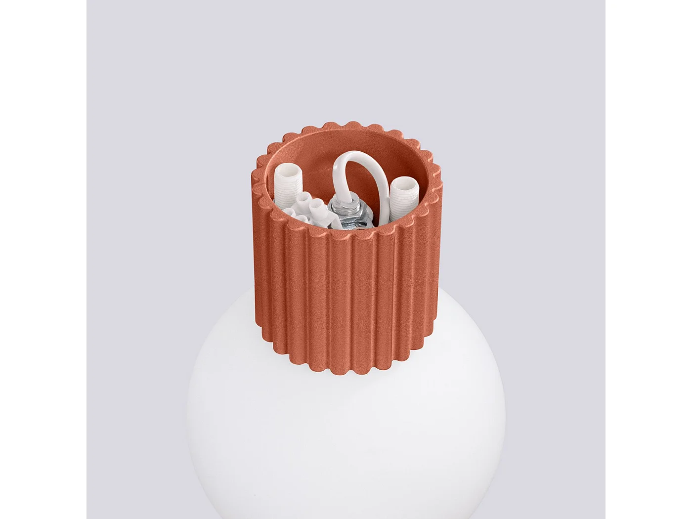 Applique Orbis rouge ochra IP44