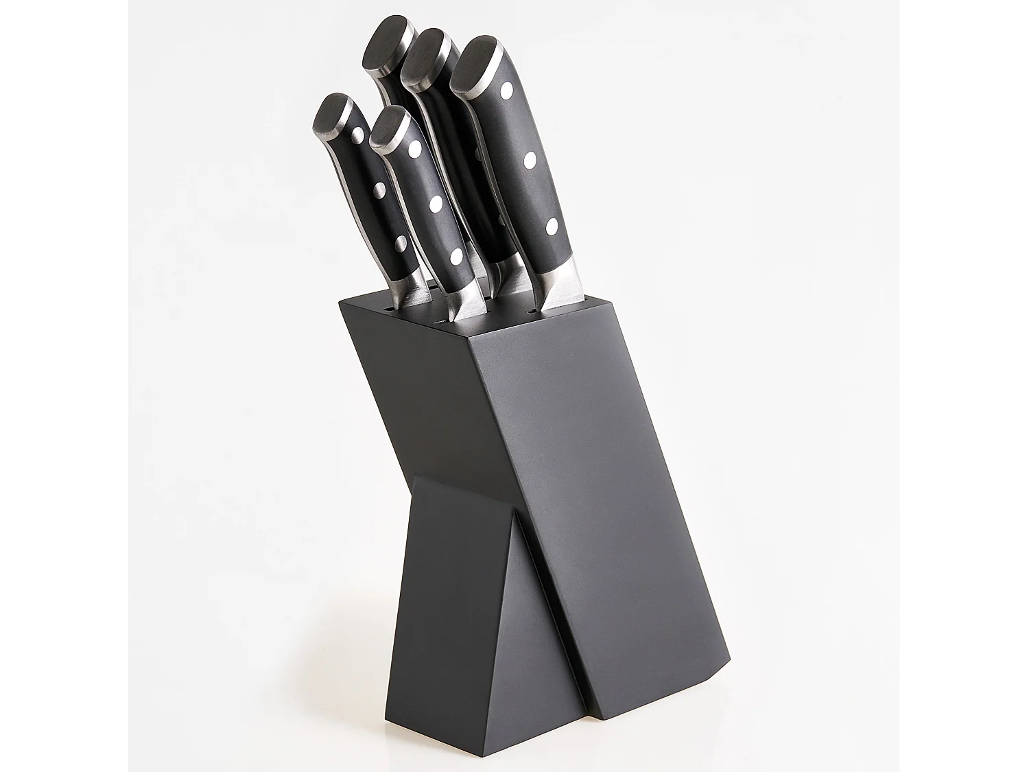 Lot de 5 couteaux dans un bloc IKEDA Noir