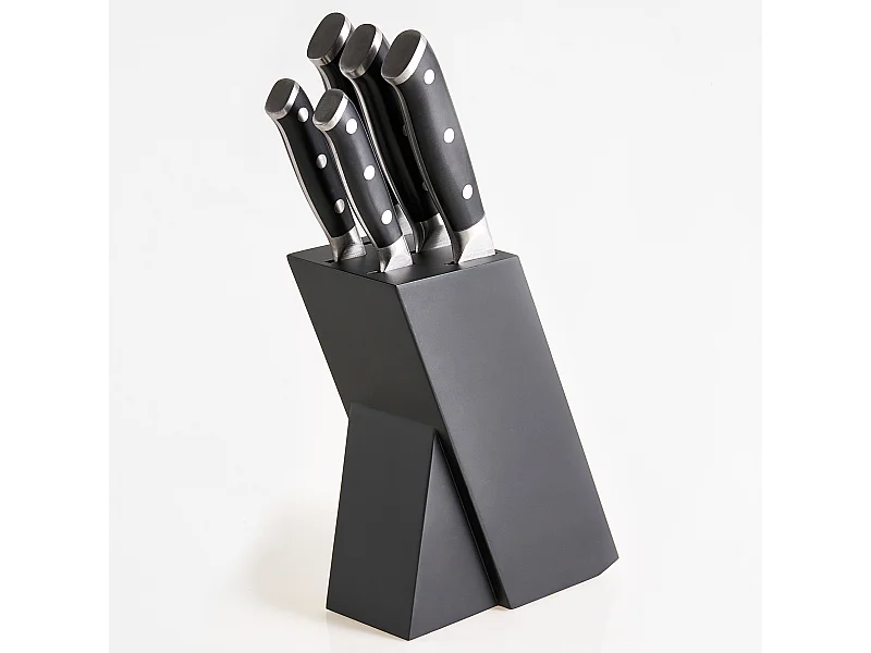 Lot de 5 couteaux dans un bloc IKEDA Noir