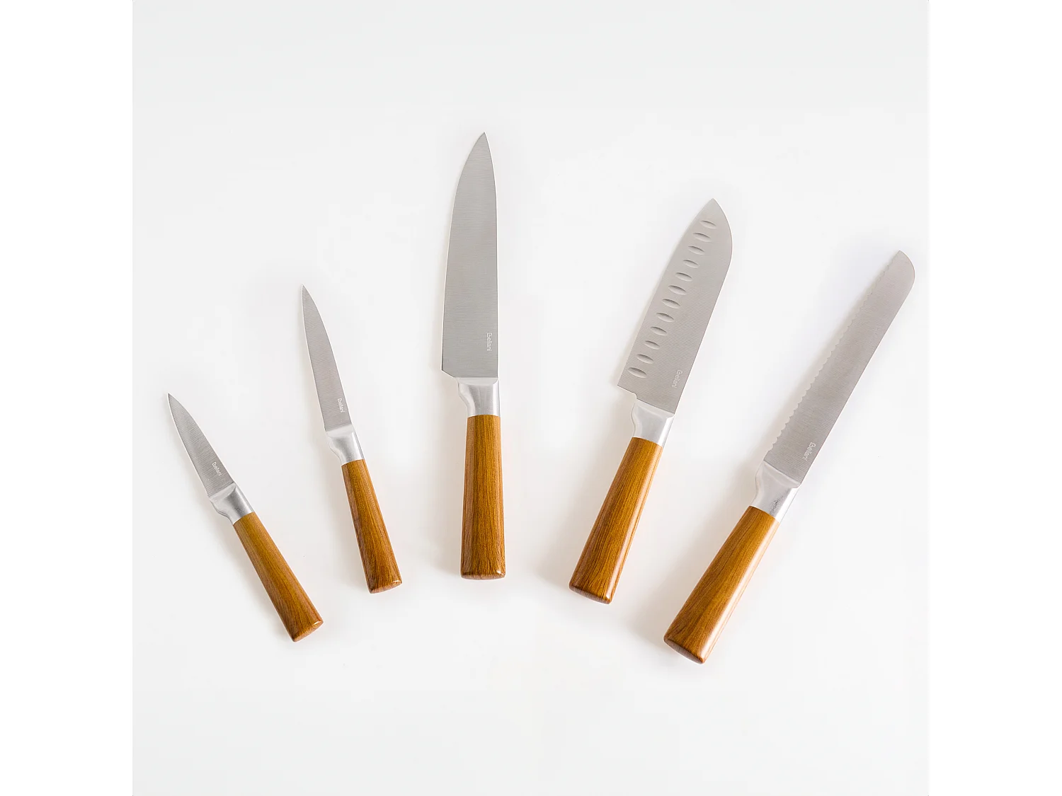 Lot de 5 couteaux dans un bloc TOCHIGI Marron