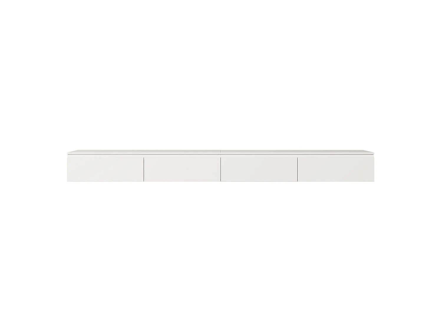 Hangend tv-meubel met 4 kleppen – 300 cm – wit – BEMMI