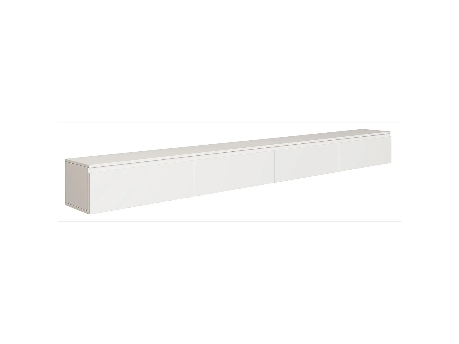 Hangend tv-meubel met 4 kleppen – 300 cm – wit – BEMMI