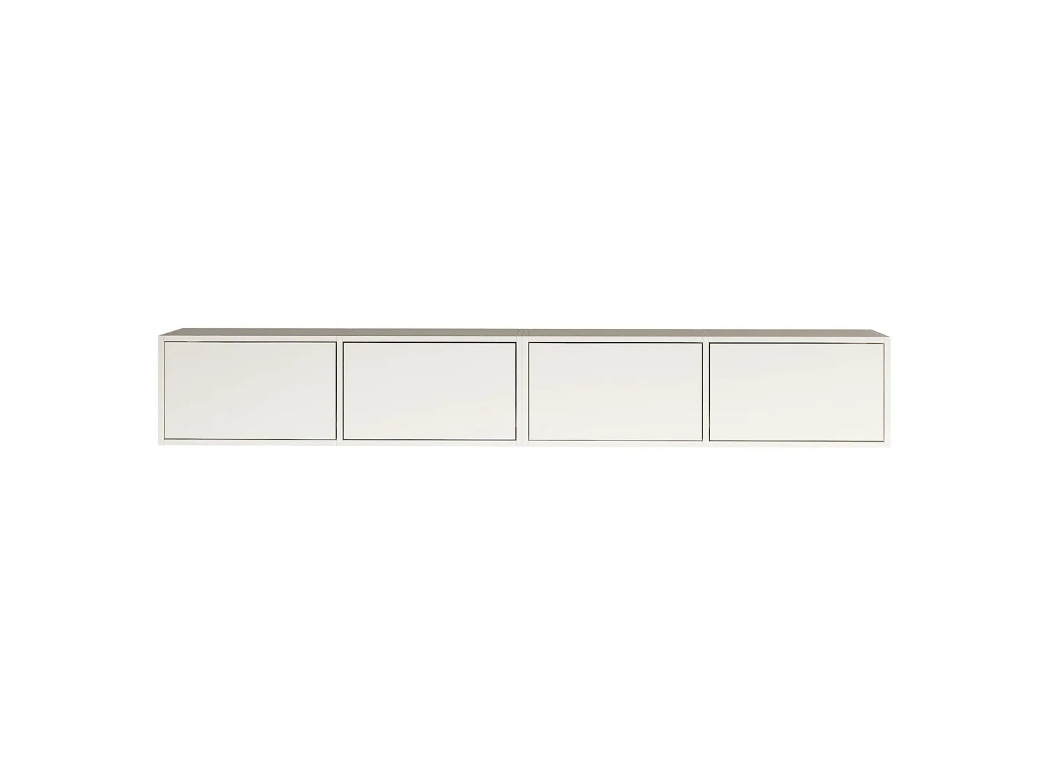 Hängendes TV-Board mit vier Klappen 200 cm – Weiß – FRAMME
