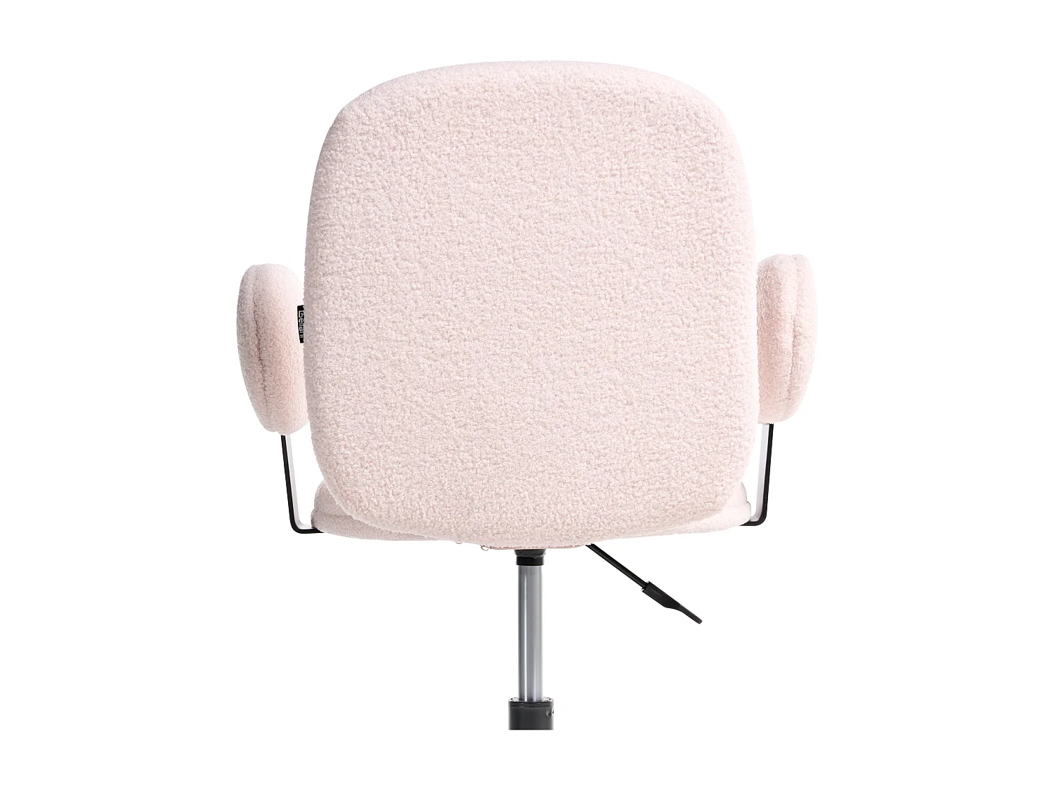 Chaise de bureau MORAGA Bouclé Rose pastel