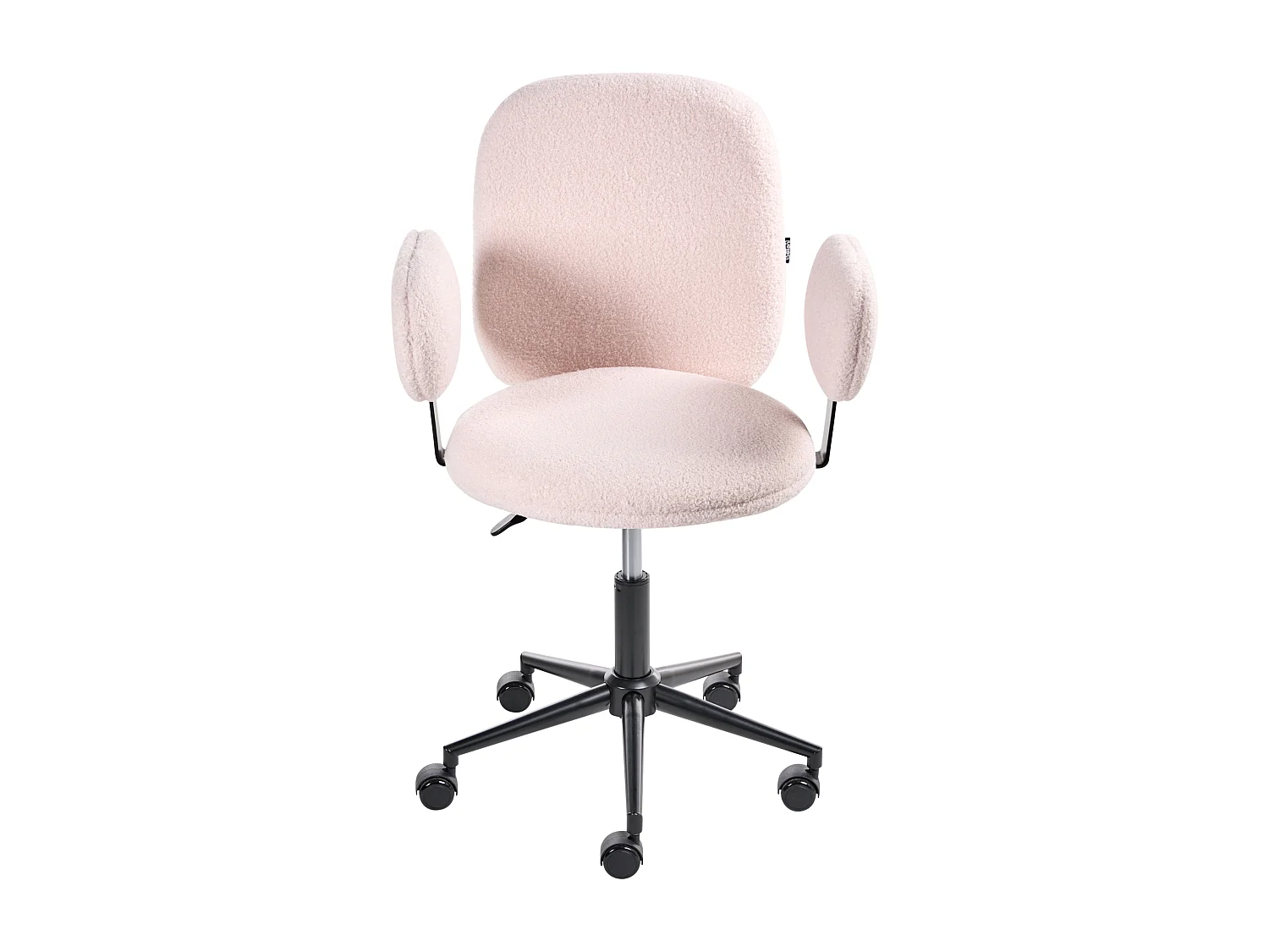 Chaise de bureau MORAGA Bouclé Rose pastel