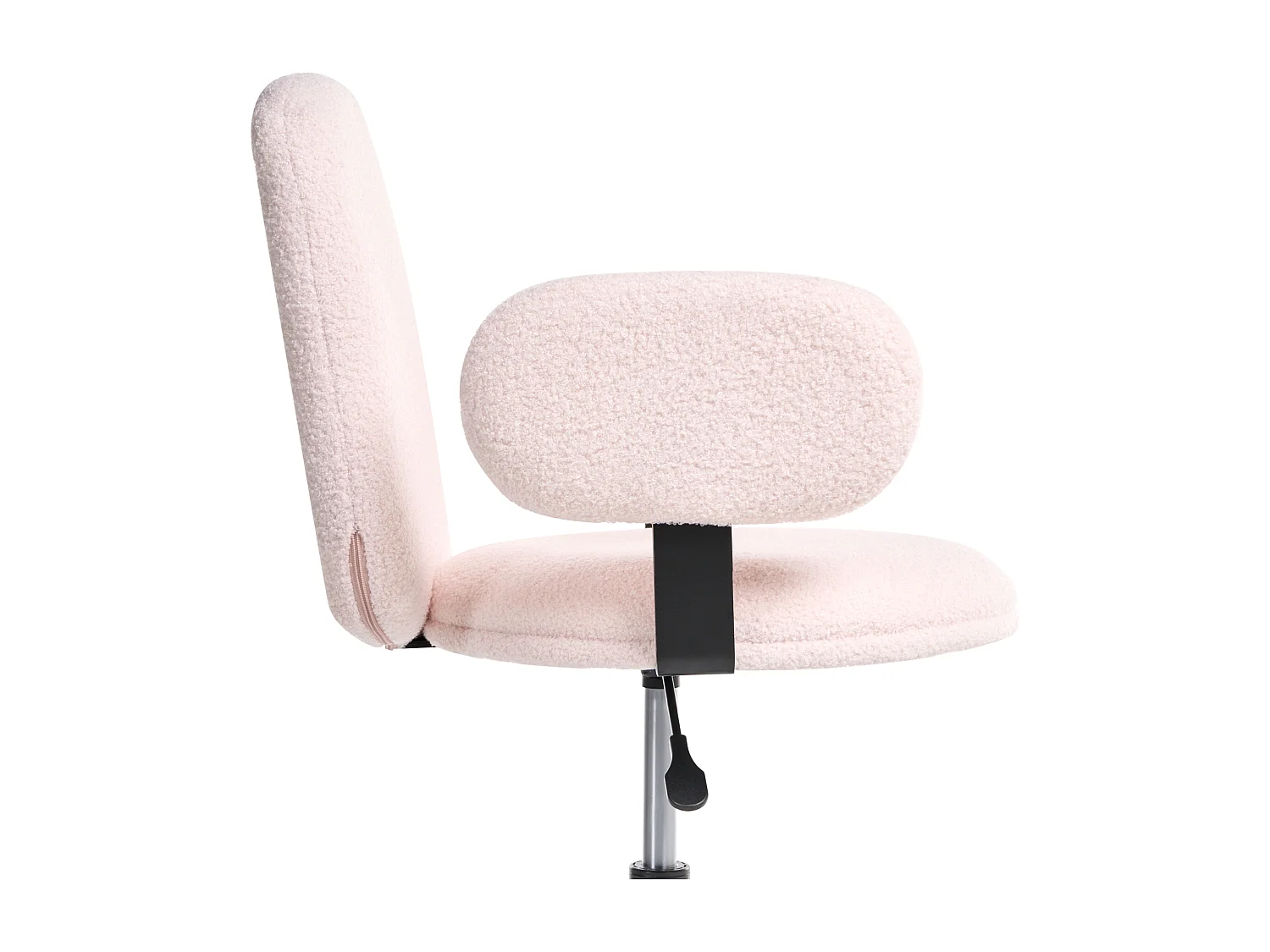 Chaise de bureau MORAGA Bouclé Rose pastel