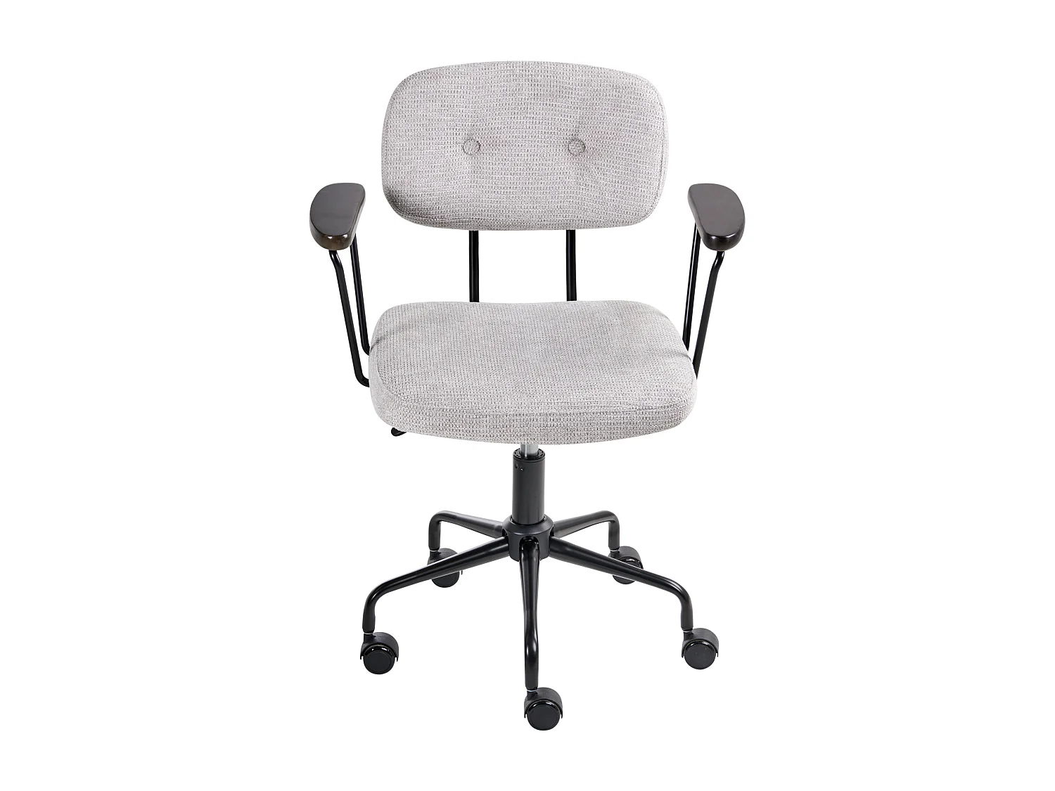 Chaise de bureau ALGERITA Tissu Gris clair