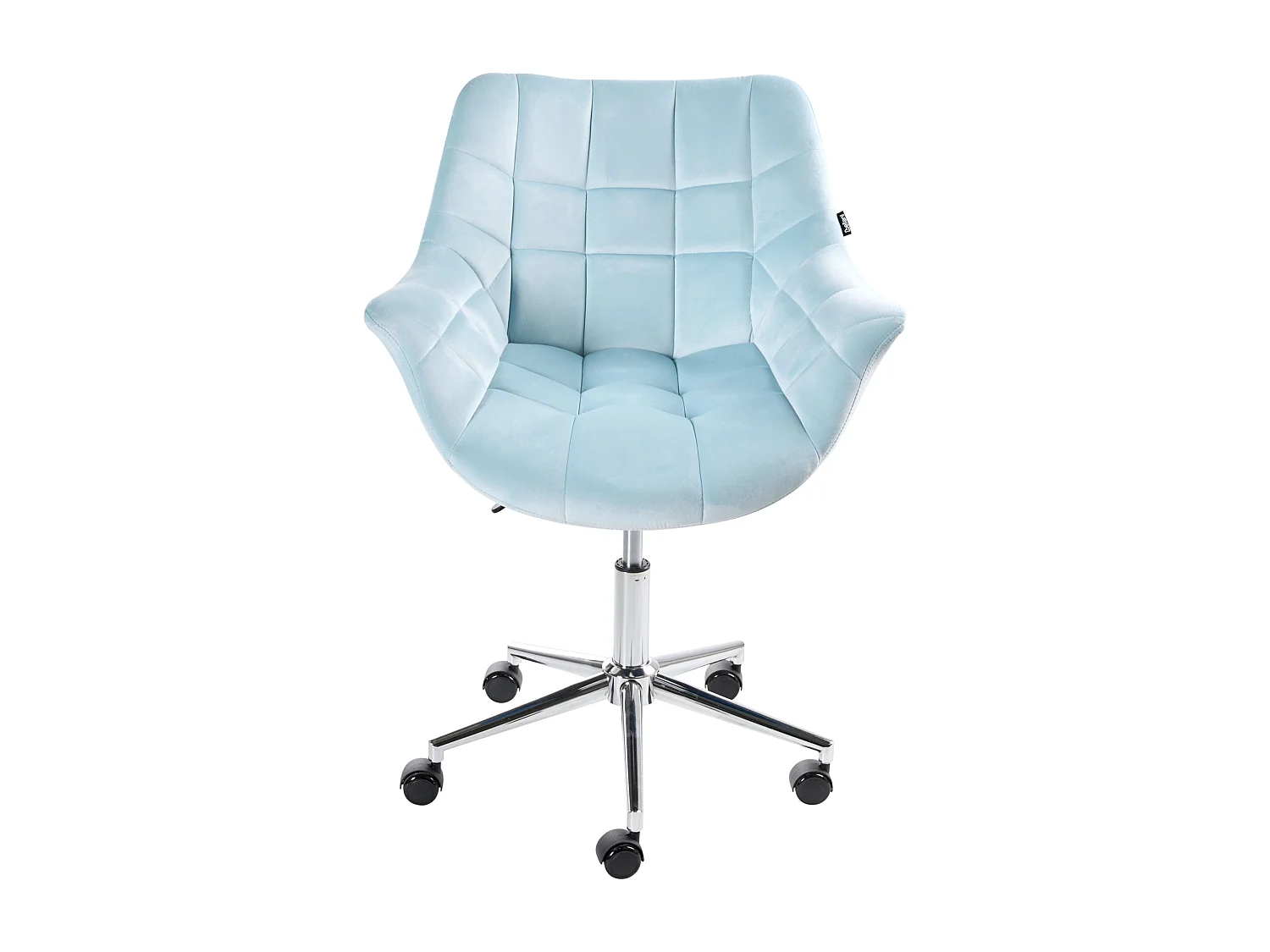 Chaise de bureau LABELLE Velours Bleu clair