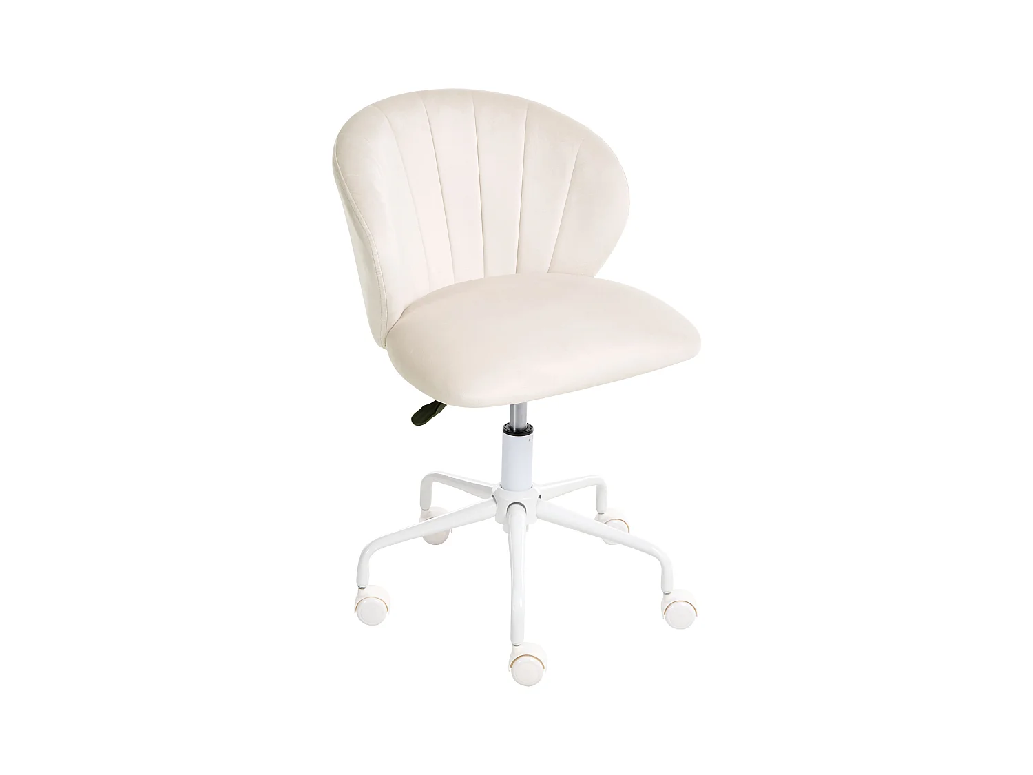 Chaise de bureau CHEERFUL Velours Blanc cassé