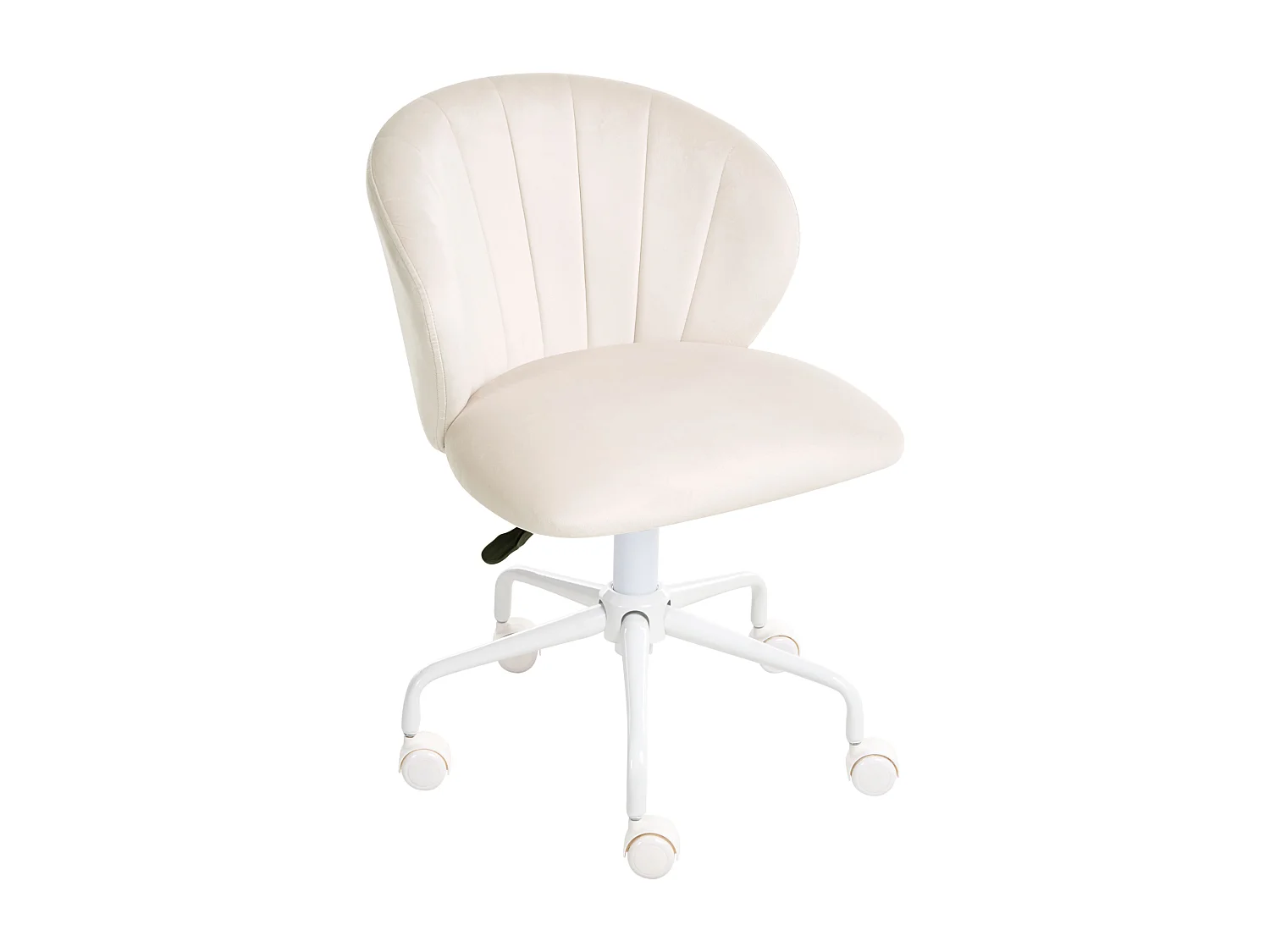 Chaise de bureau CHEERFUL Velours Blanc cassé