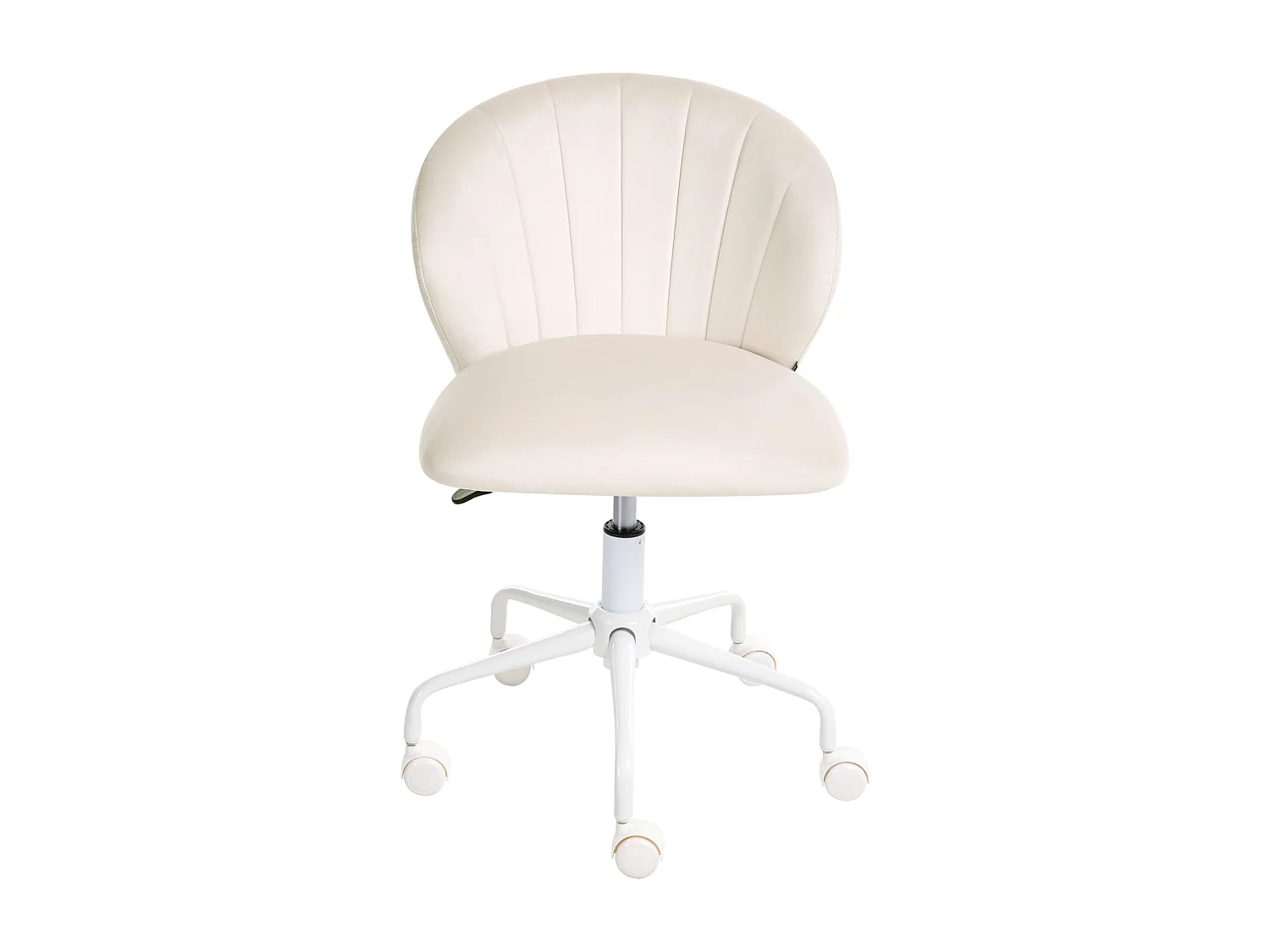 Chaise de bureau CHEERFUL Velours Blanc cassé
