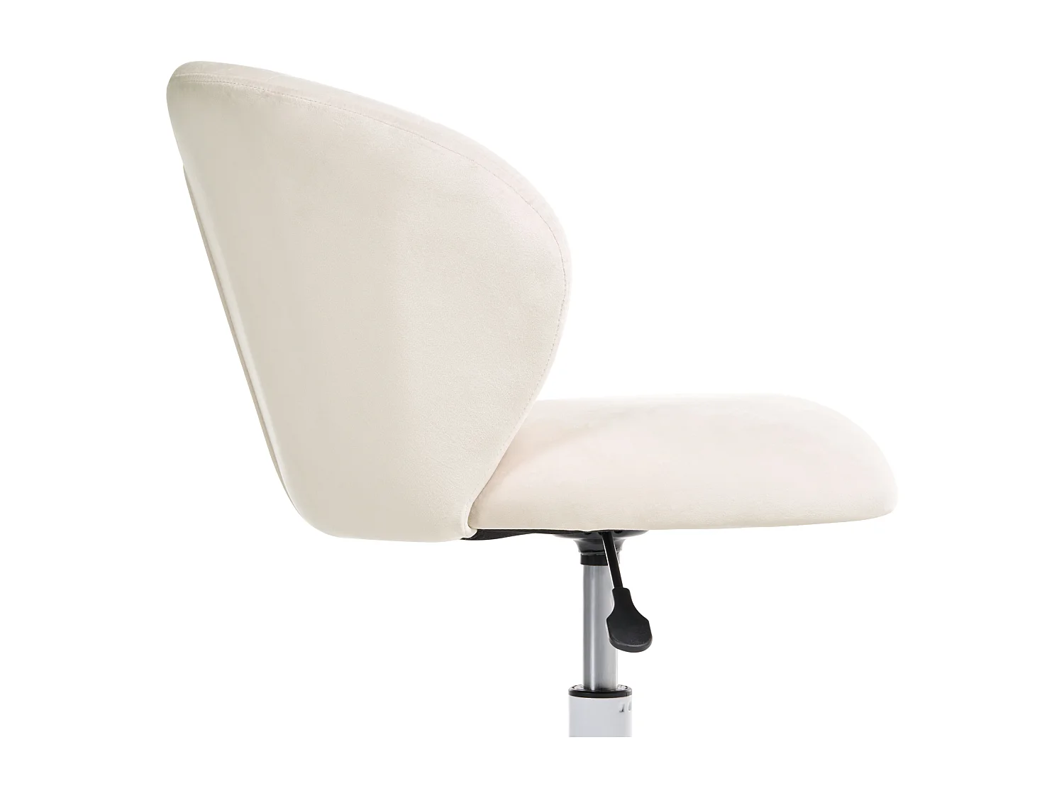Chaise de bureau CHEERFUL Velours Blanc cassé