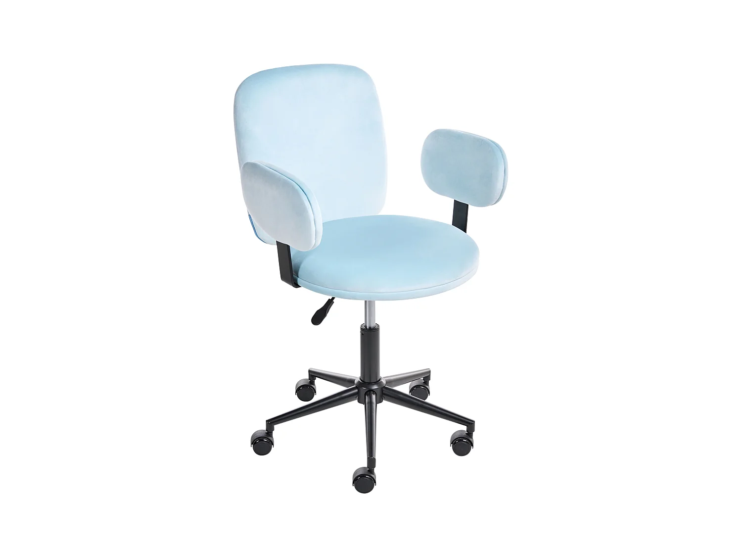 Chaise de bureau MORAGA Velours Bleu clair