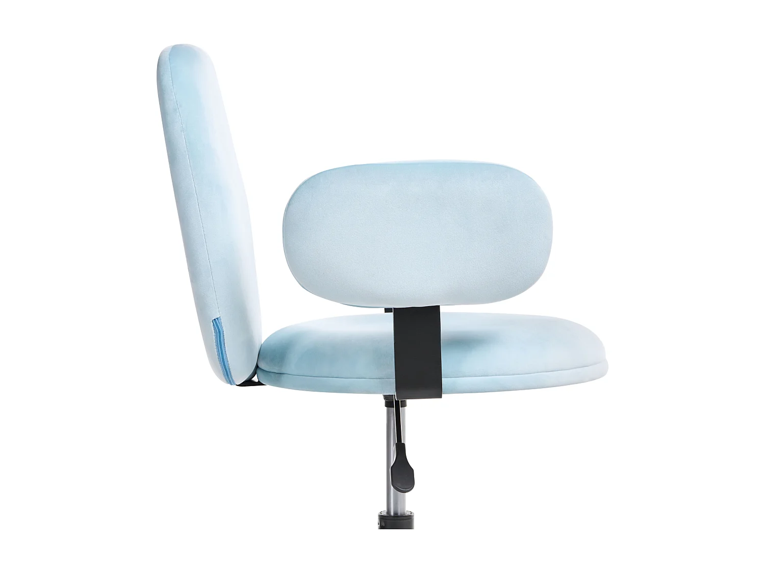 Chaise de bureau MORAGA Velours Bleu clair