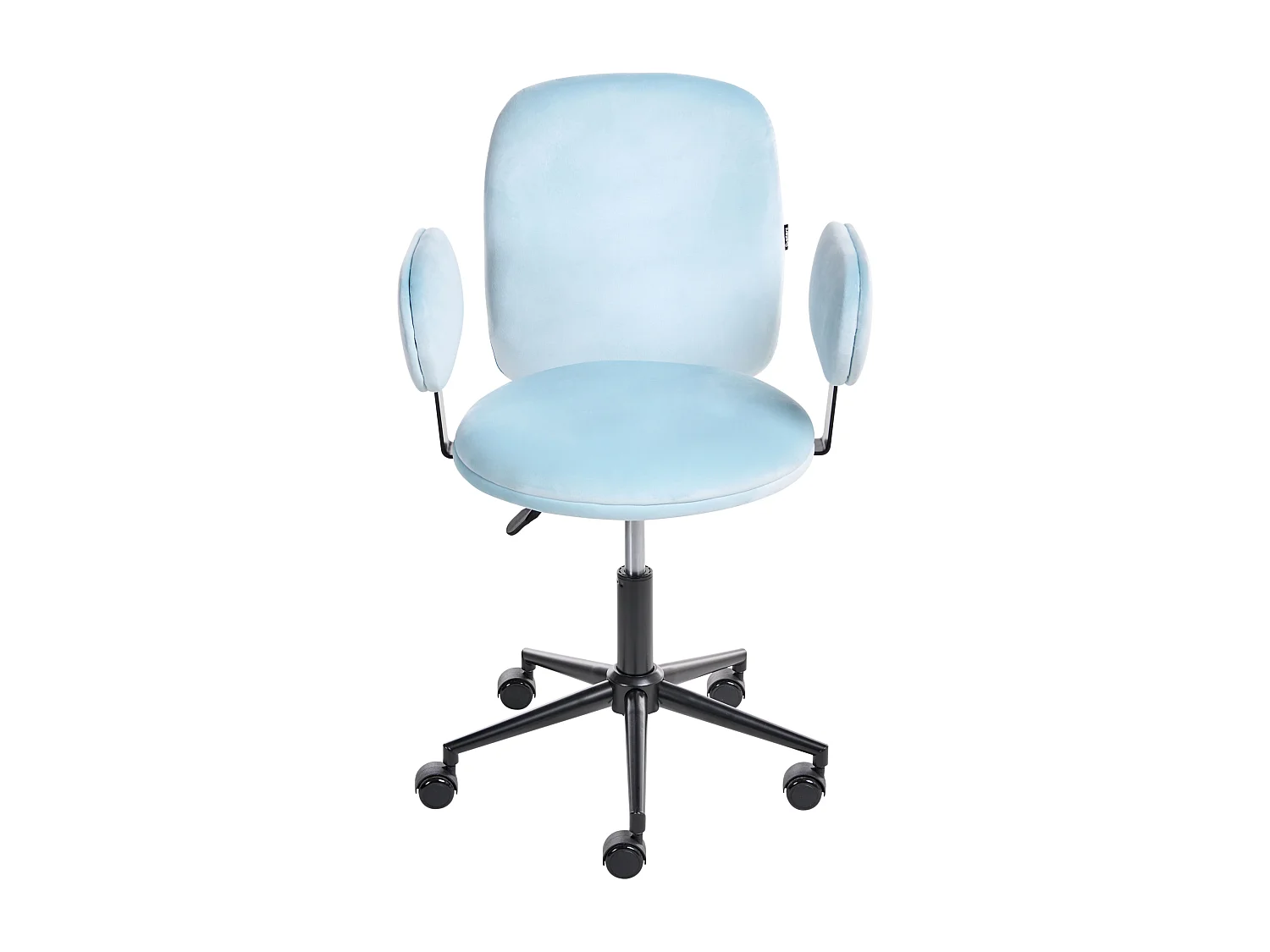 Chaise de bureau MORAGA Velours Bleu clair