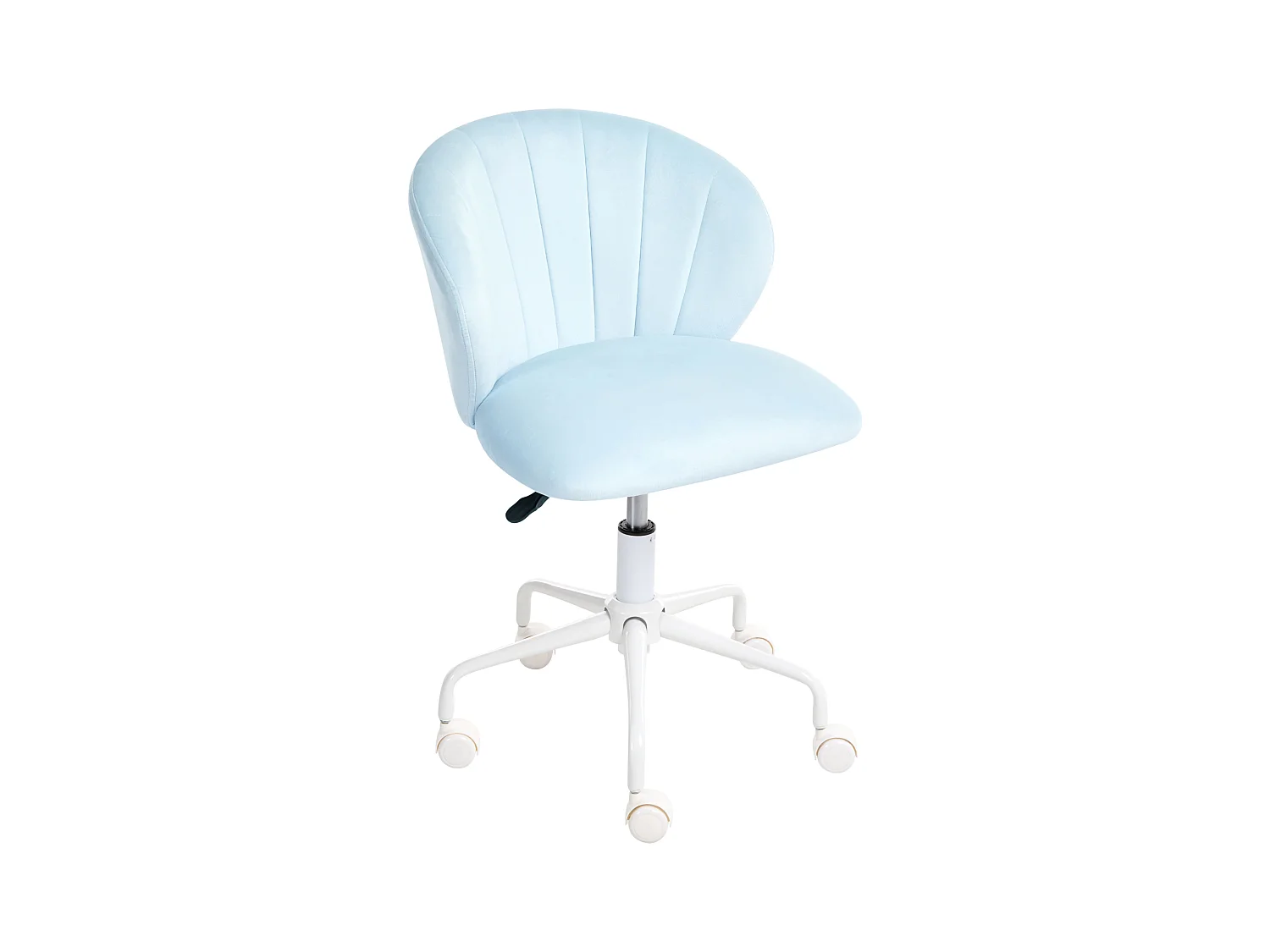 Chaise de bureau CHEERFUL Velours Bleu clair