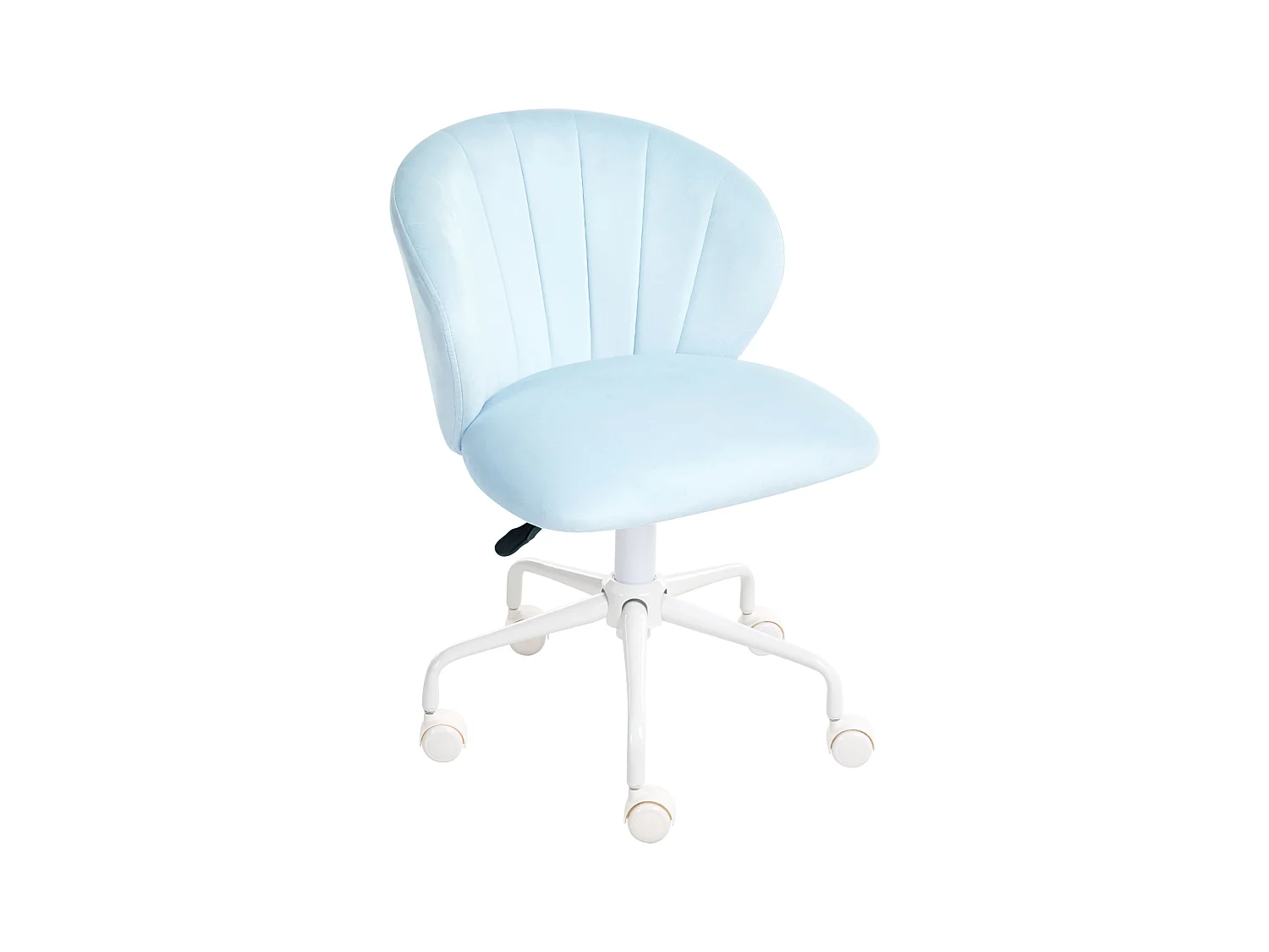 Chaise de bureau CHEERFUL Velours Bleu clair