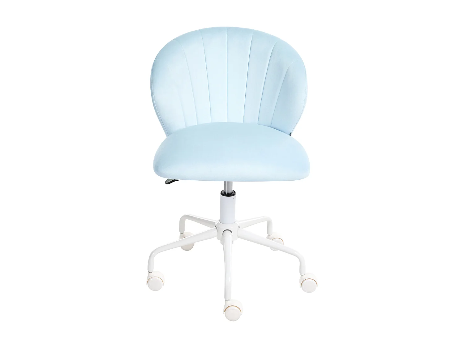 Chaise de bureau CHEERFUL Velours Bleu clair