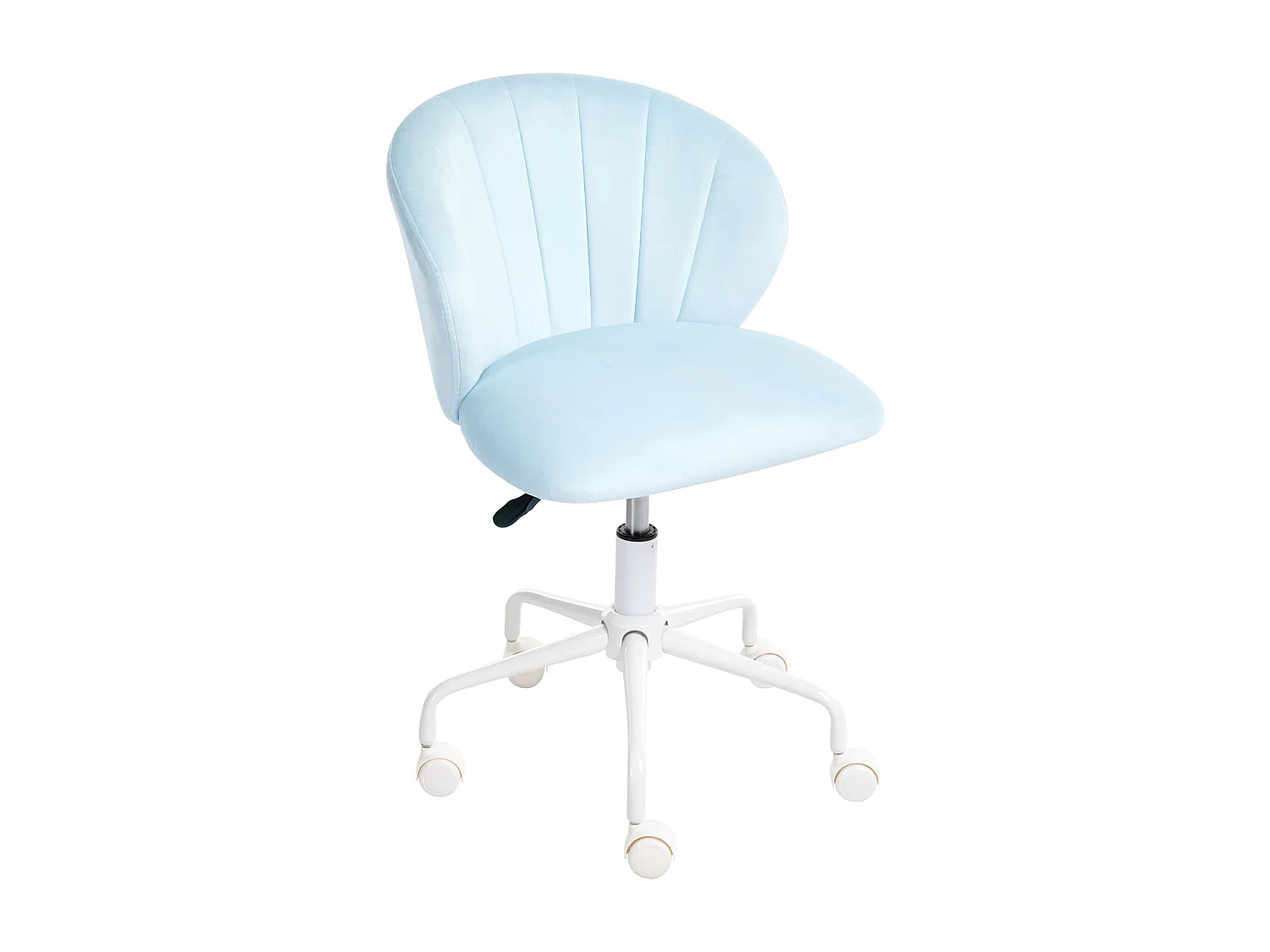 Chaise de bureau CHEERFUL Velours Bleu clair