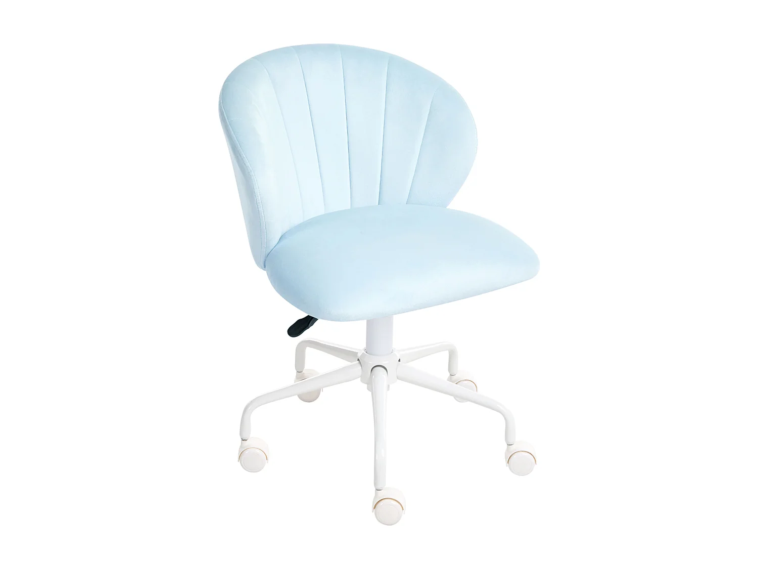 Chaise de bureau CHEERFUL Velours Bleu clair