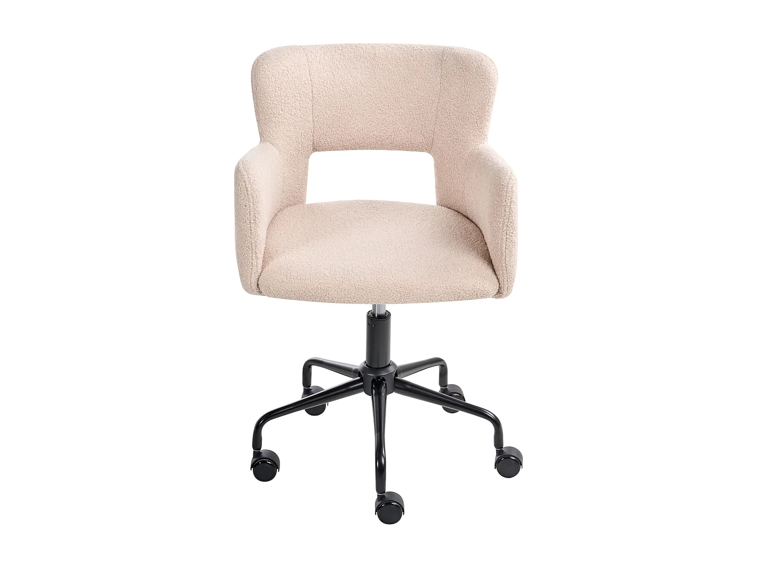 Chaise de bureau SANILAC Bouclé Beige