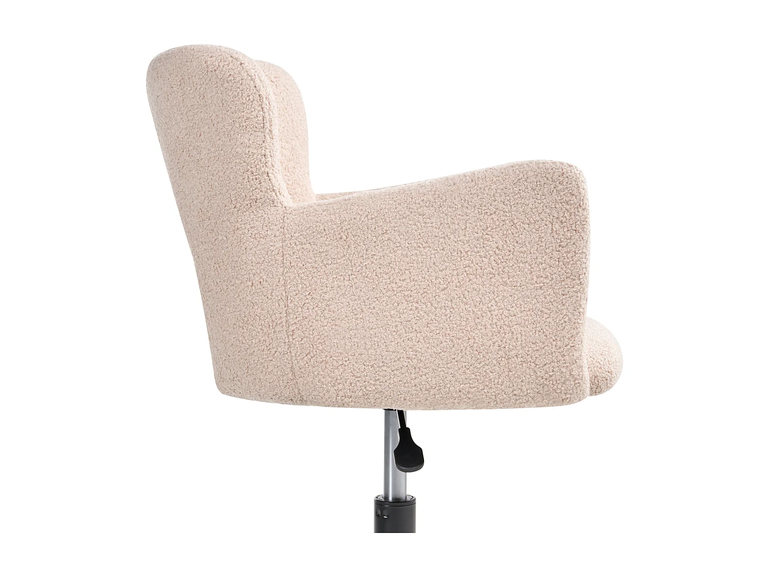 Chaise de bureau SANILAC Bouclé Beige
