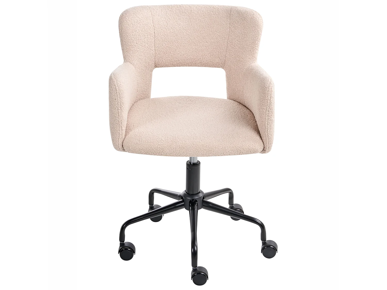 Chaise de bureau SANILAC II Bouclé Beige