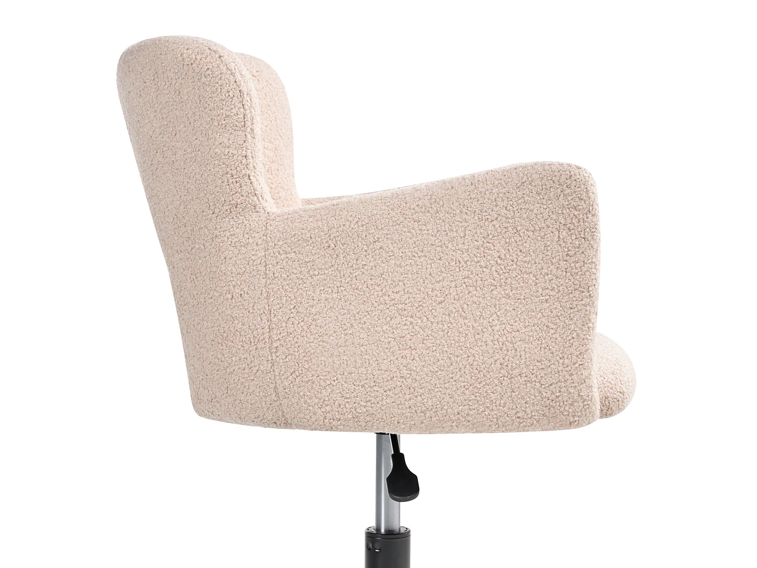 Chaise de bureau SANILAC II Bouclé Beige