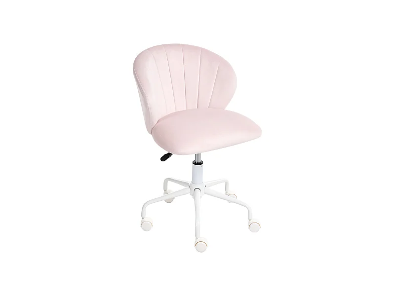 Chaise de bureau CHEERFUL Velours Rose pastel