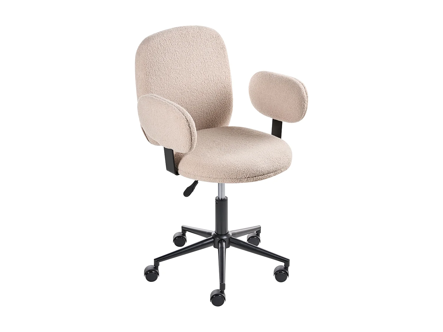 Chaise de bureau MORAGA Bouclé Beige