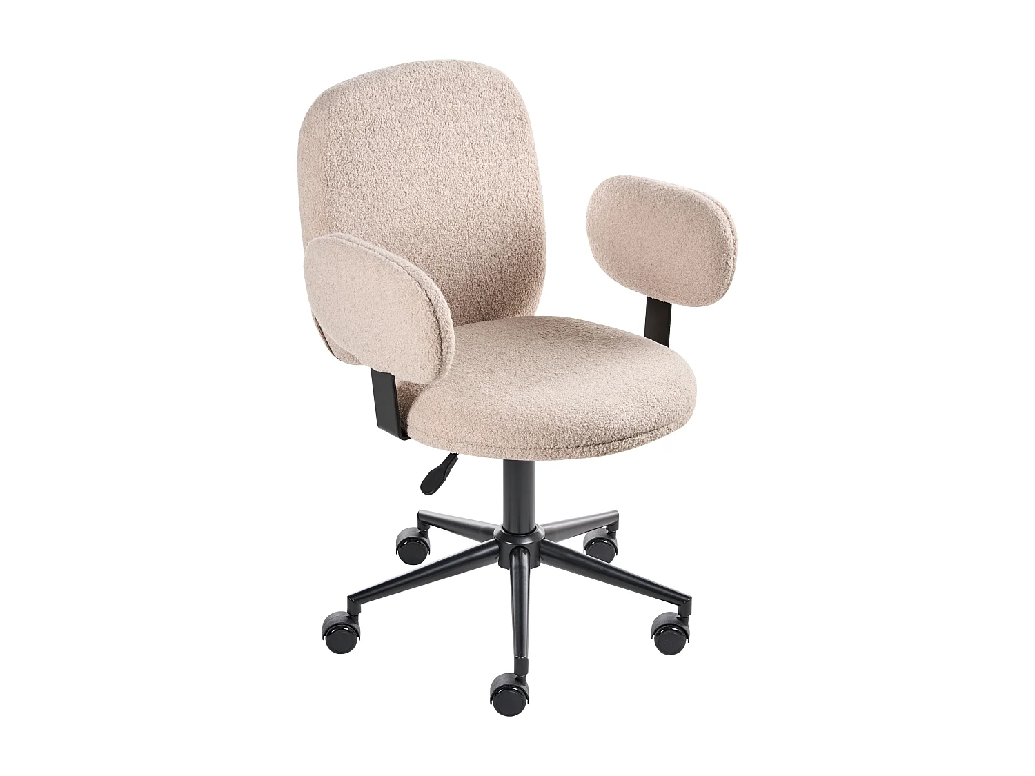 Chaise de bureau MORAGA Bouclé Beige