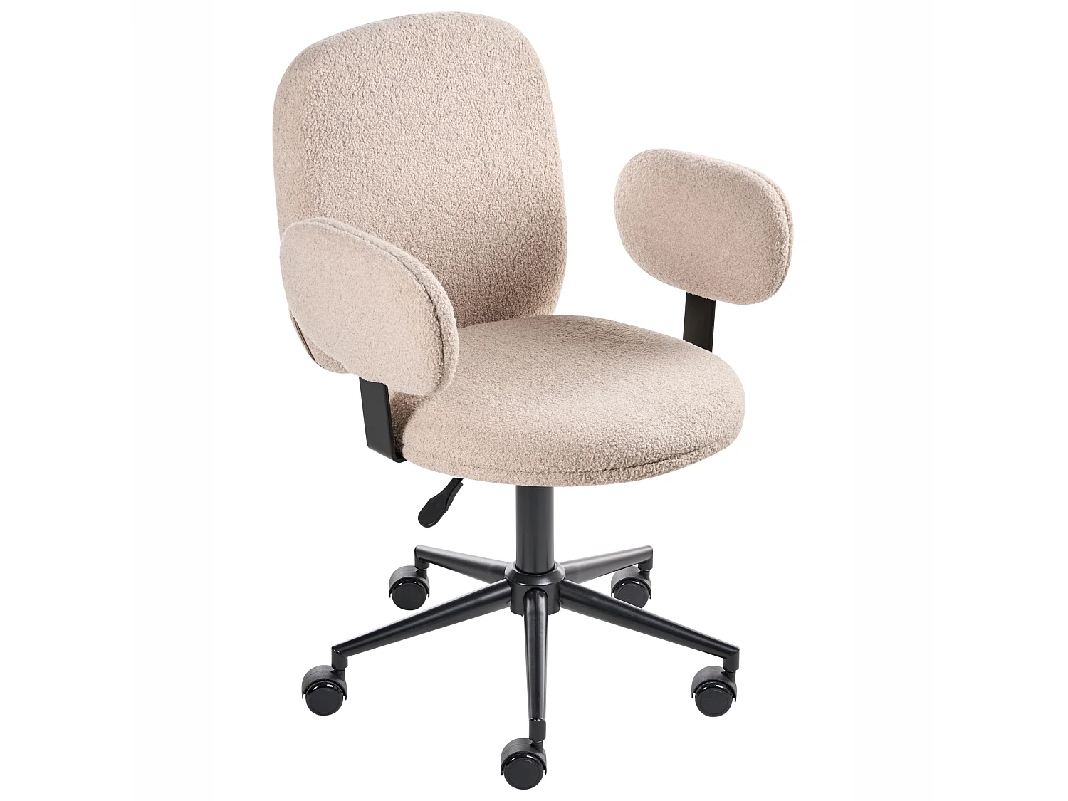 Chaise de bureau MORAGA Bouclé Beige