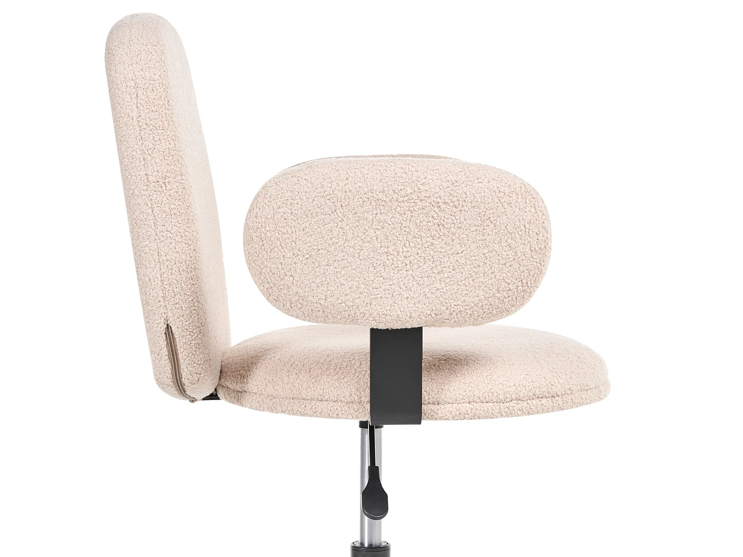 Chaise de bureau MORAGA Bouclé Beige