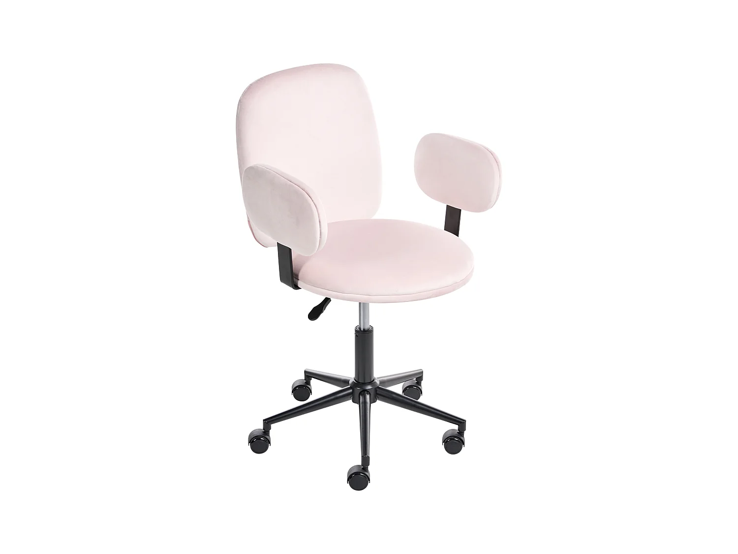 Chaise de bureau MORAGA Velours Rose pastel