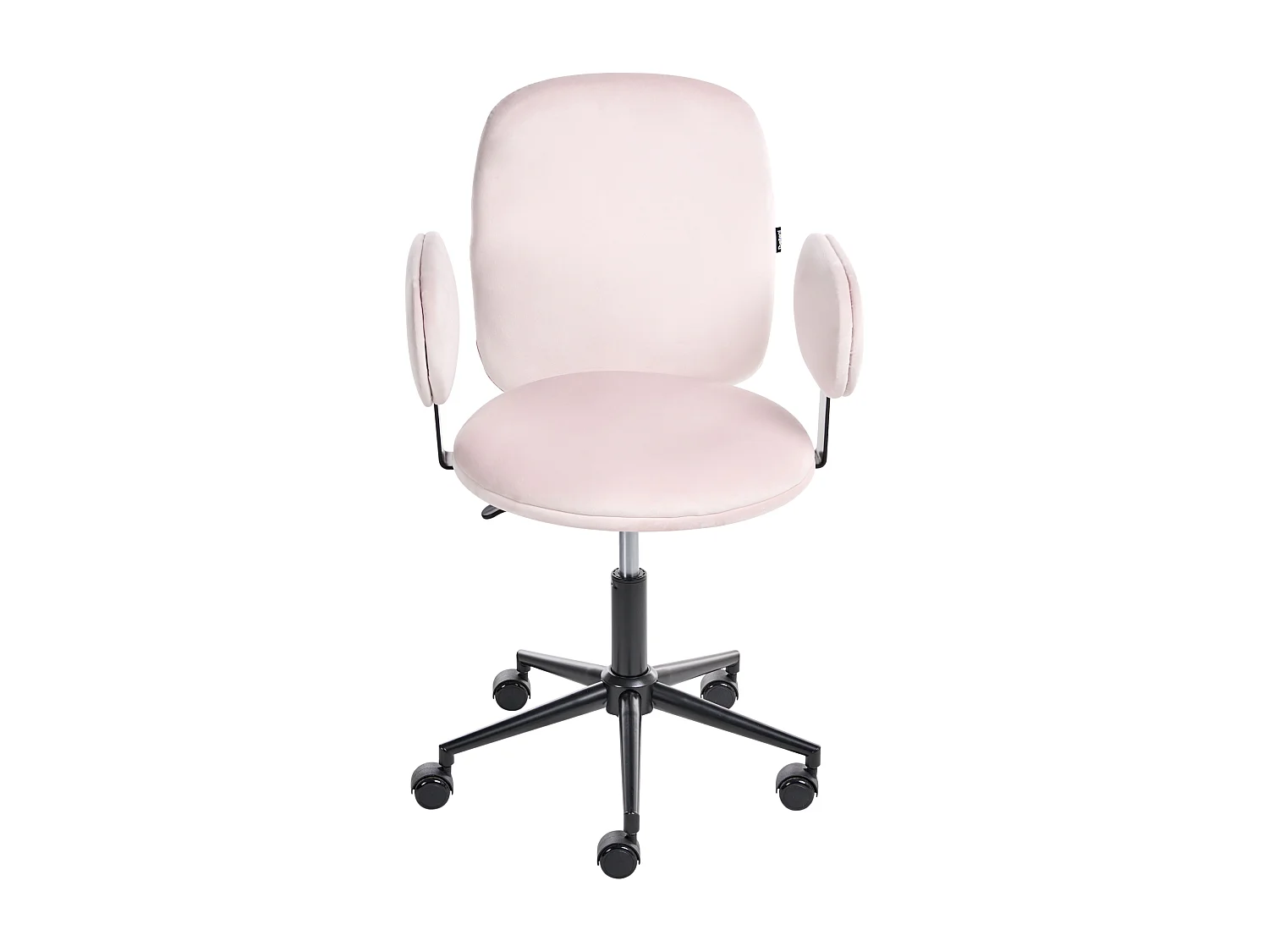 Chaise de bureau MORAGA Velours Rose pastel