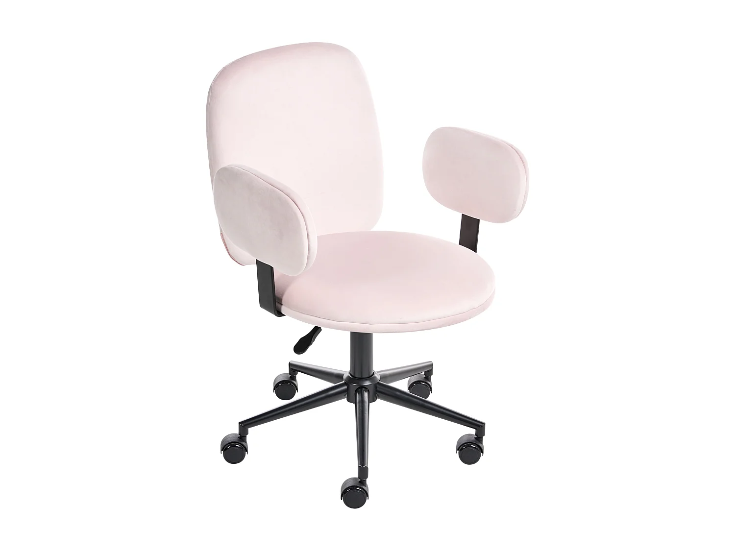 Chaise de bureau MORAGA Velours Rose pastel