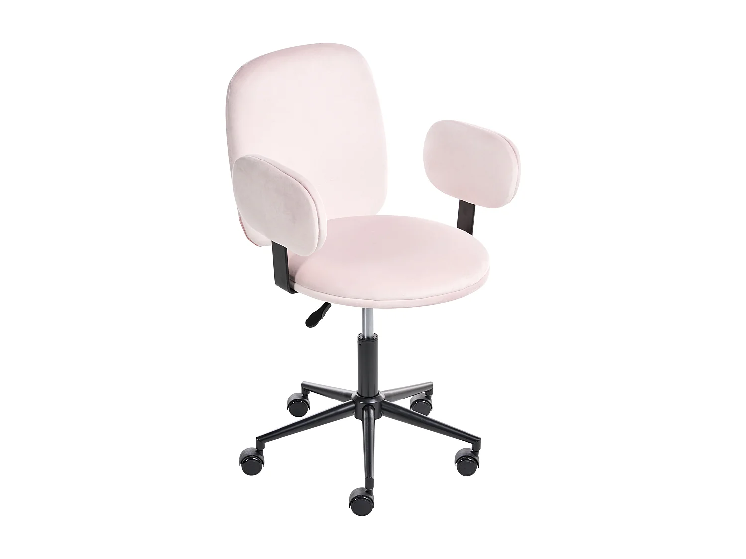 Chaise de bureau MORAGA Velours Rose pastel