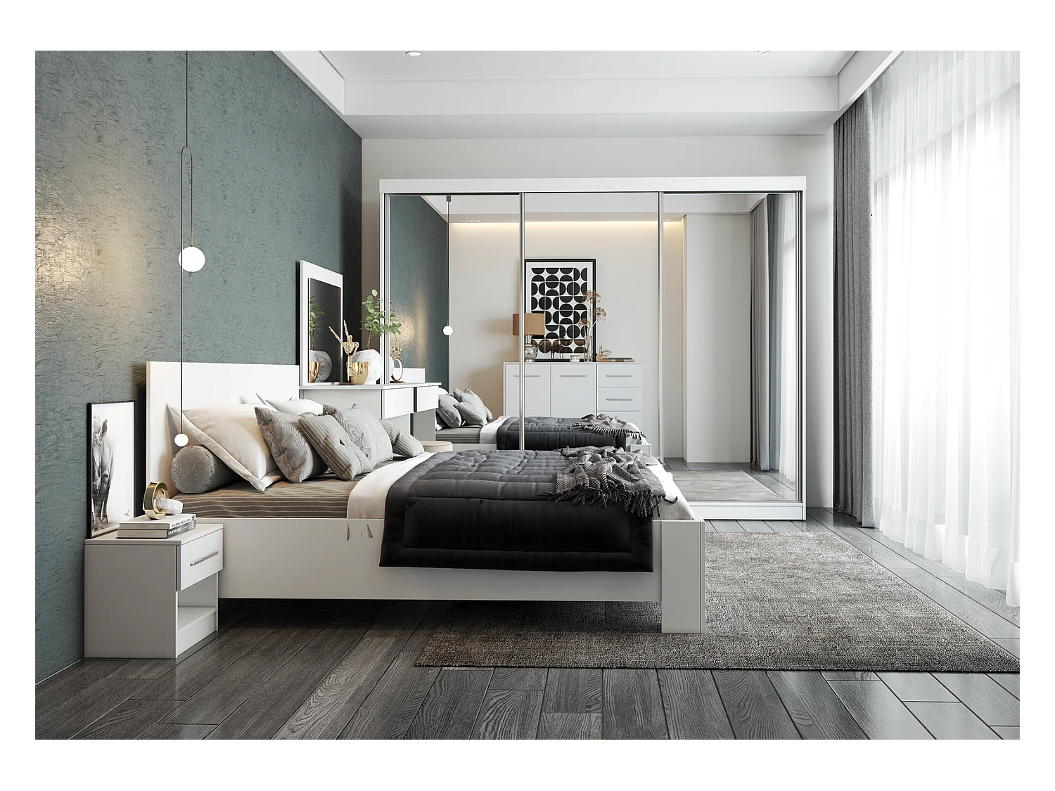 Chambre complète Moira - 203cm