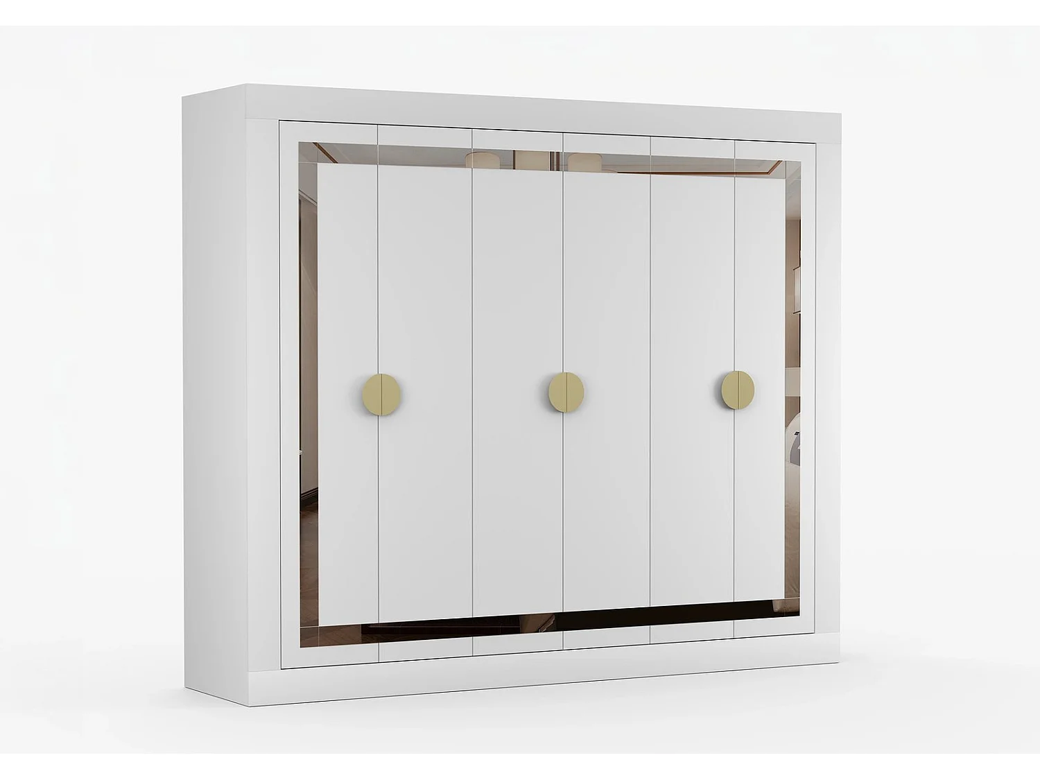 Chambre complète Dastan couleur blanche - 230cm