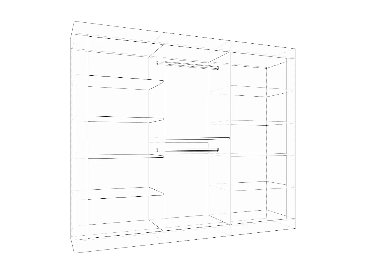 Chambre complète Dastan couleur blanche - 230cm