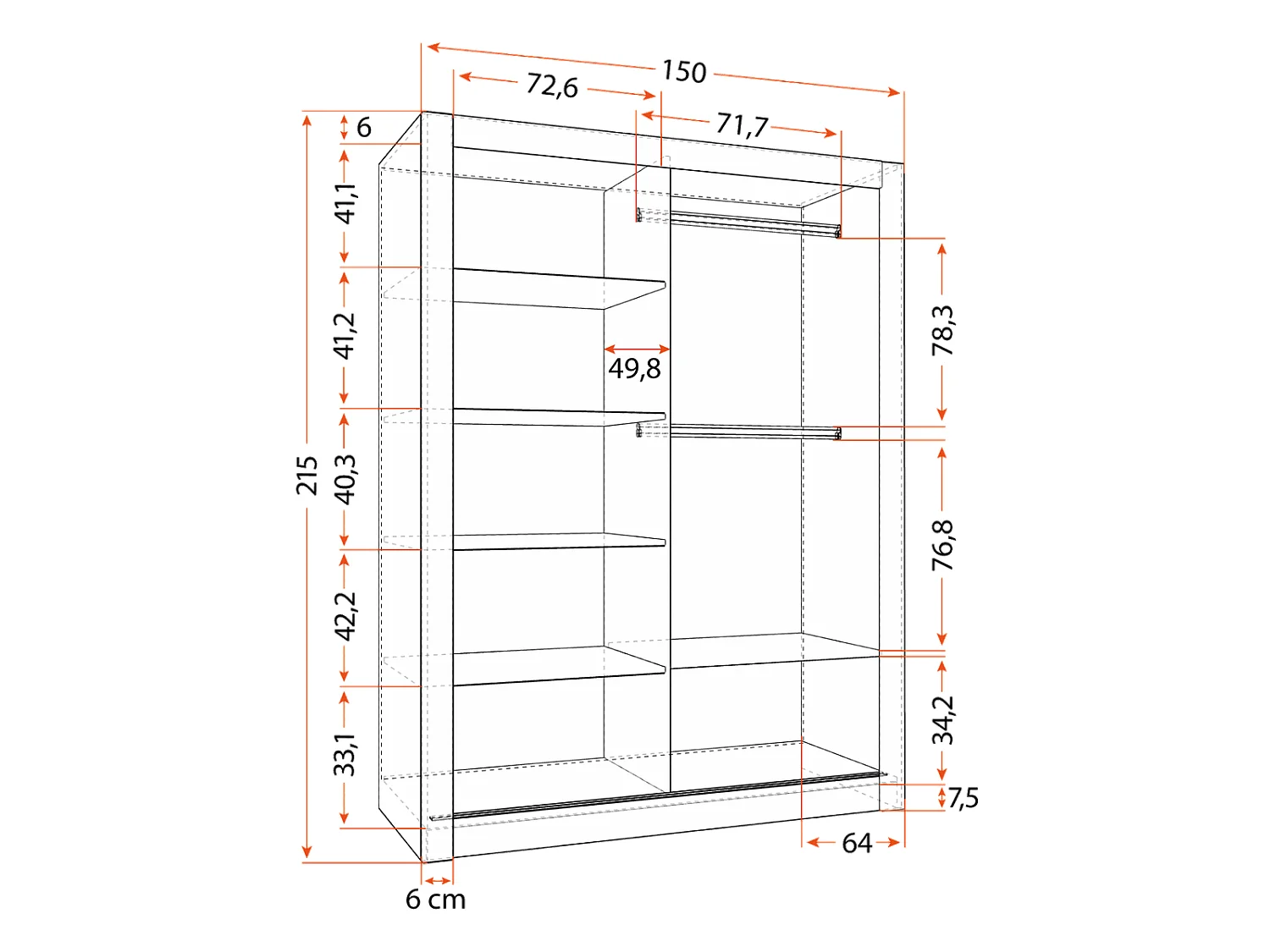 Chambre complète Moira - 150cm