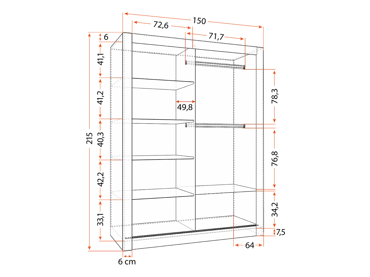 Chambre complète Moira - 150cm