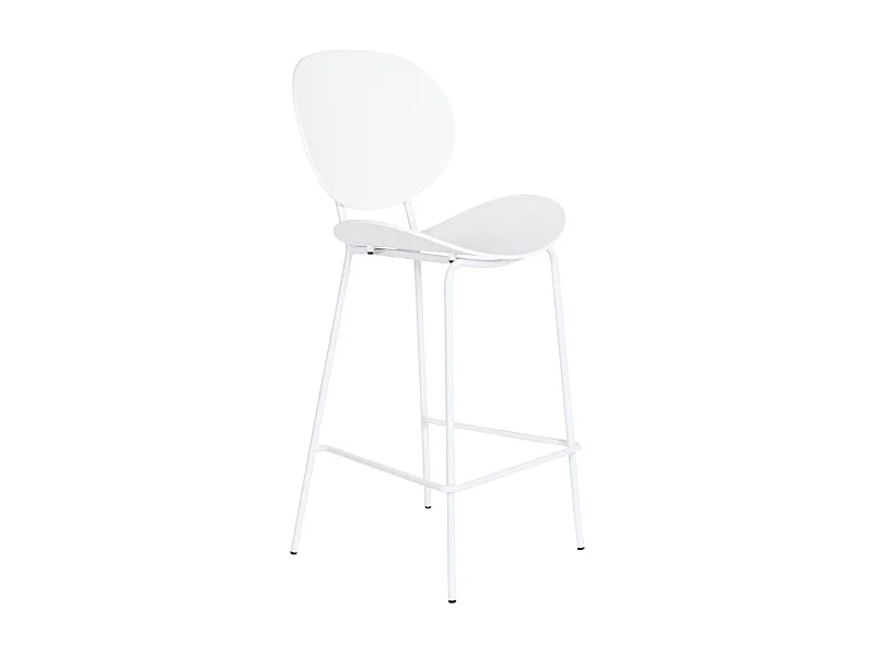 Tabouret DKD Home Decor Noir Métal Blanc polypropylène (52,5 x 49 x 104 cm)