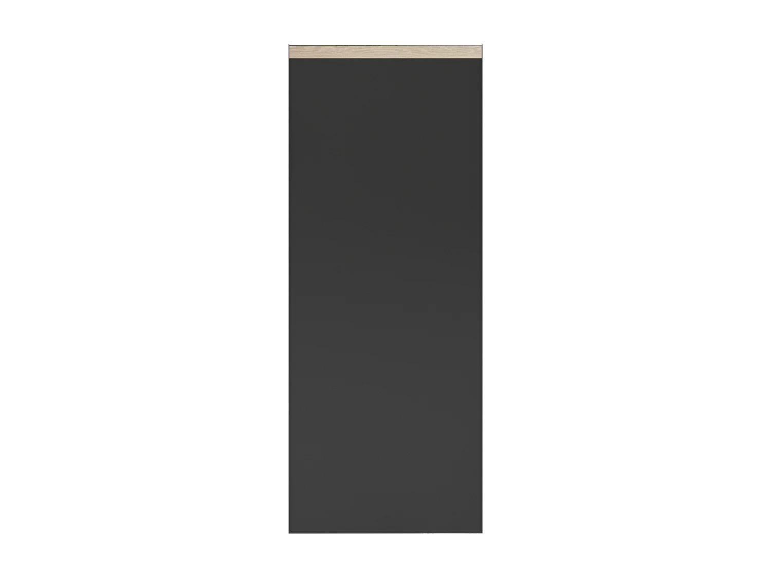 Porte coulissante miroir en aluminium et MDF avec rail invisible - 83 x 210 cm - LADANO