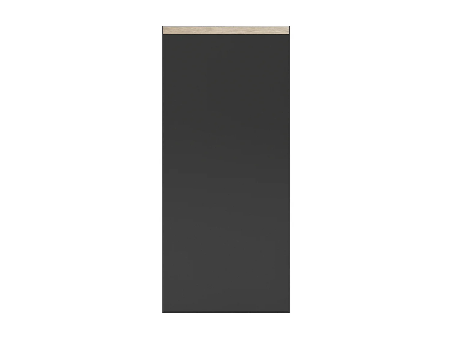 Porte coulissante miroir en aluminium et MDF avec rail invisible - 93 x 210 cm - LADANO