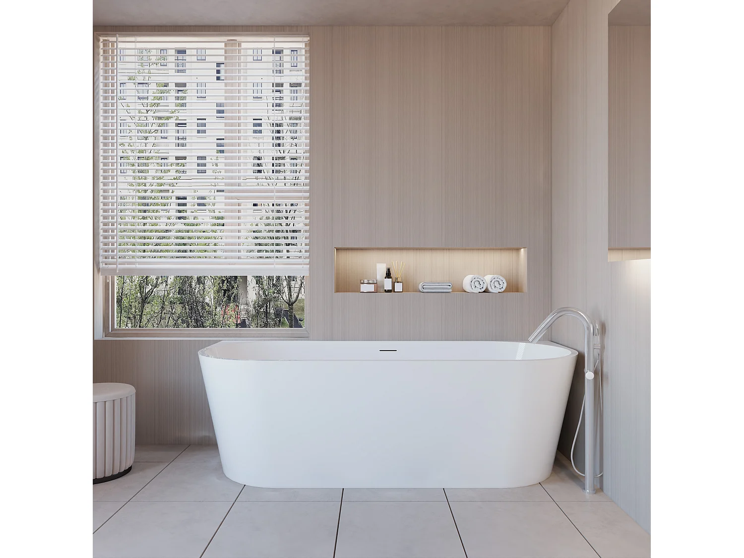 Baignoire d’angle - 310L - 180 x 80 x 60 cm - design en acrylique – Confort optimal et gain de place – Style moderne