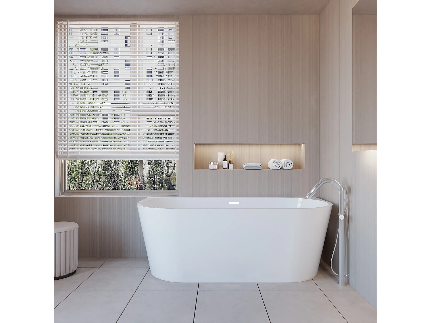 Baignoire d’angle - 280L - 170 x 80 x 60 cm - design en acrylique – Confort optimal et gain de place – Style moderne