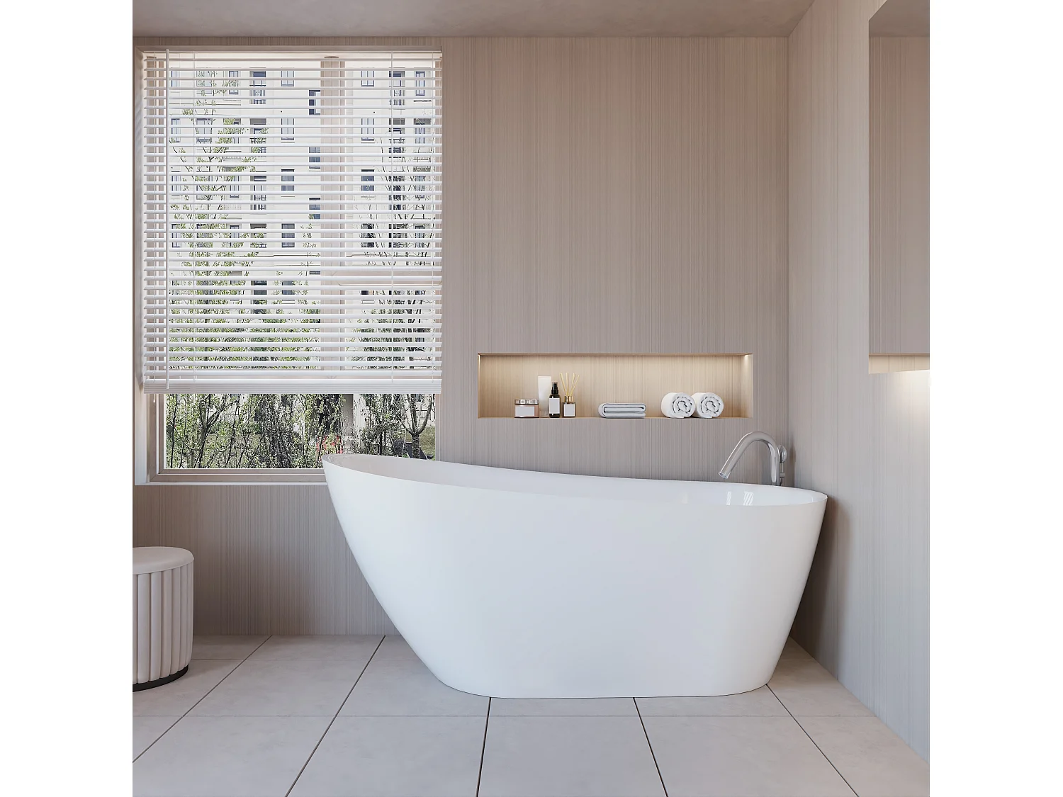 Baignoire îlot design en acrylique - 280L - 170 x 78 x 73cm - Confort ergonomique et élégance moderne - avec Bonde et trop plein