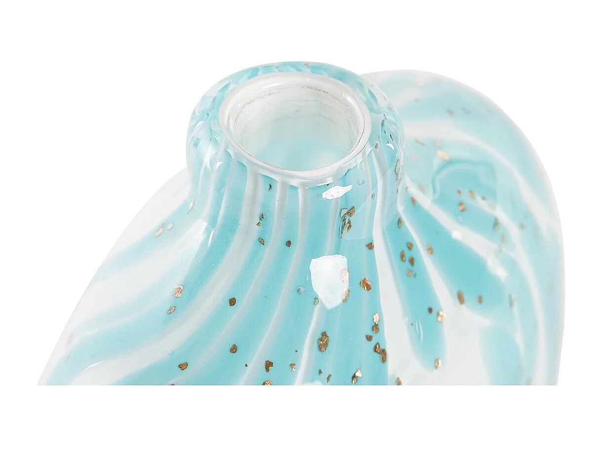 Jarrón DKD Home Decor Azul Cristal Mediterráneo 12 x 7,5 x 21,5 cm