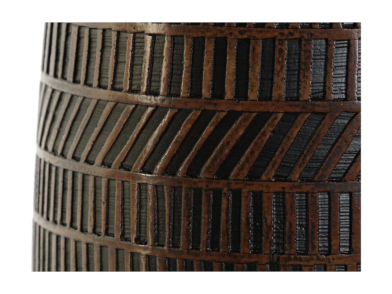 Jarrón Home ESPRIT Marrón Negro Resina Colonial 19 x 19 x 21 cm